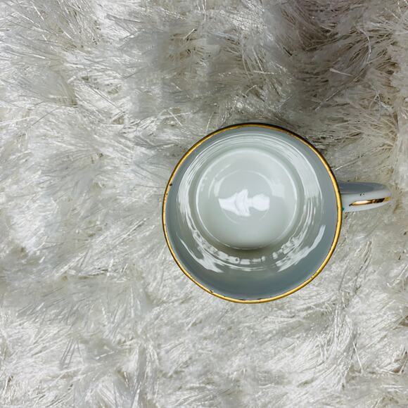 Hand Painted Floral Demitasse Cup 2" tall 2" diameter - Picture 3 of 4